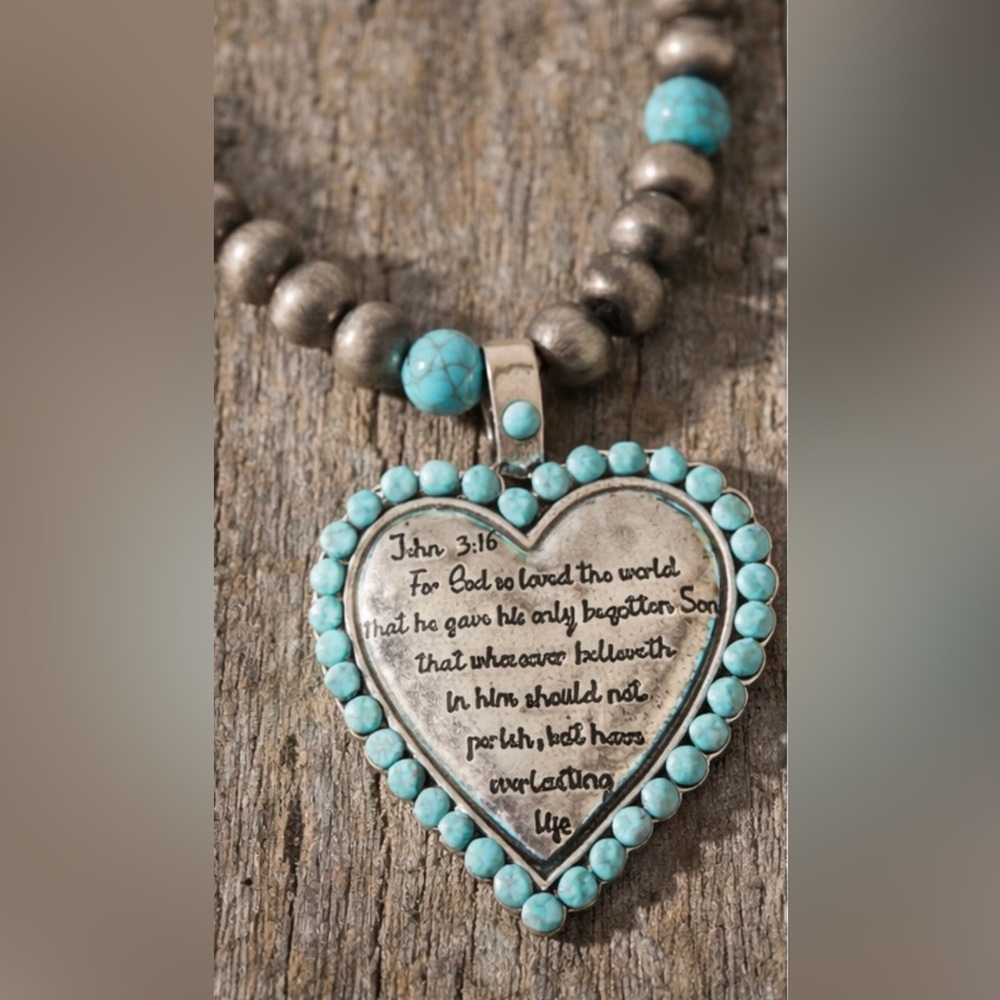 John 3:16 Heart Necklace
